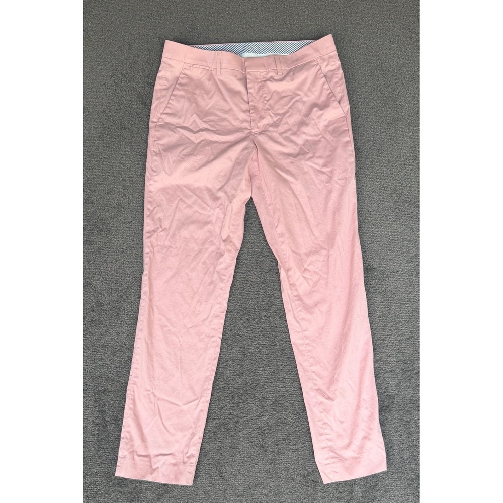 Express Mens Extra Slim Stretch Easy Care Chino Pants Pink Salmon 30x30